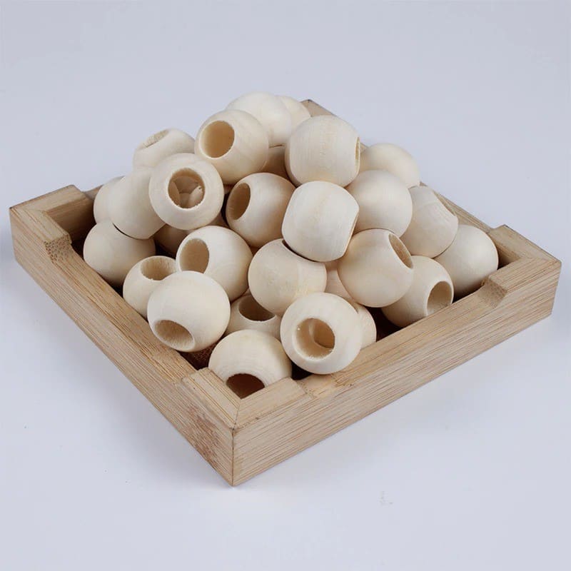 Grosses Perles Bois Macramé DIY