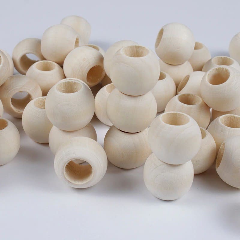 Grosses Perles Bois Macramé DIY