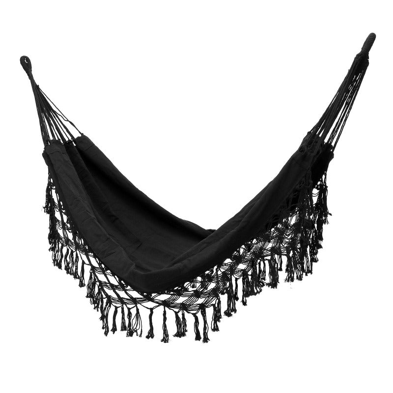 Hamac Macramé Noir Fait Main