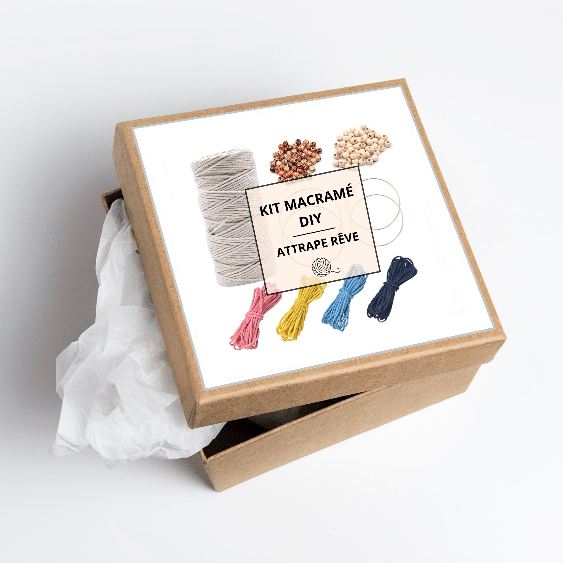 Kit Macramé Attrape Rêve DIY Matériel