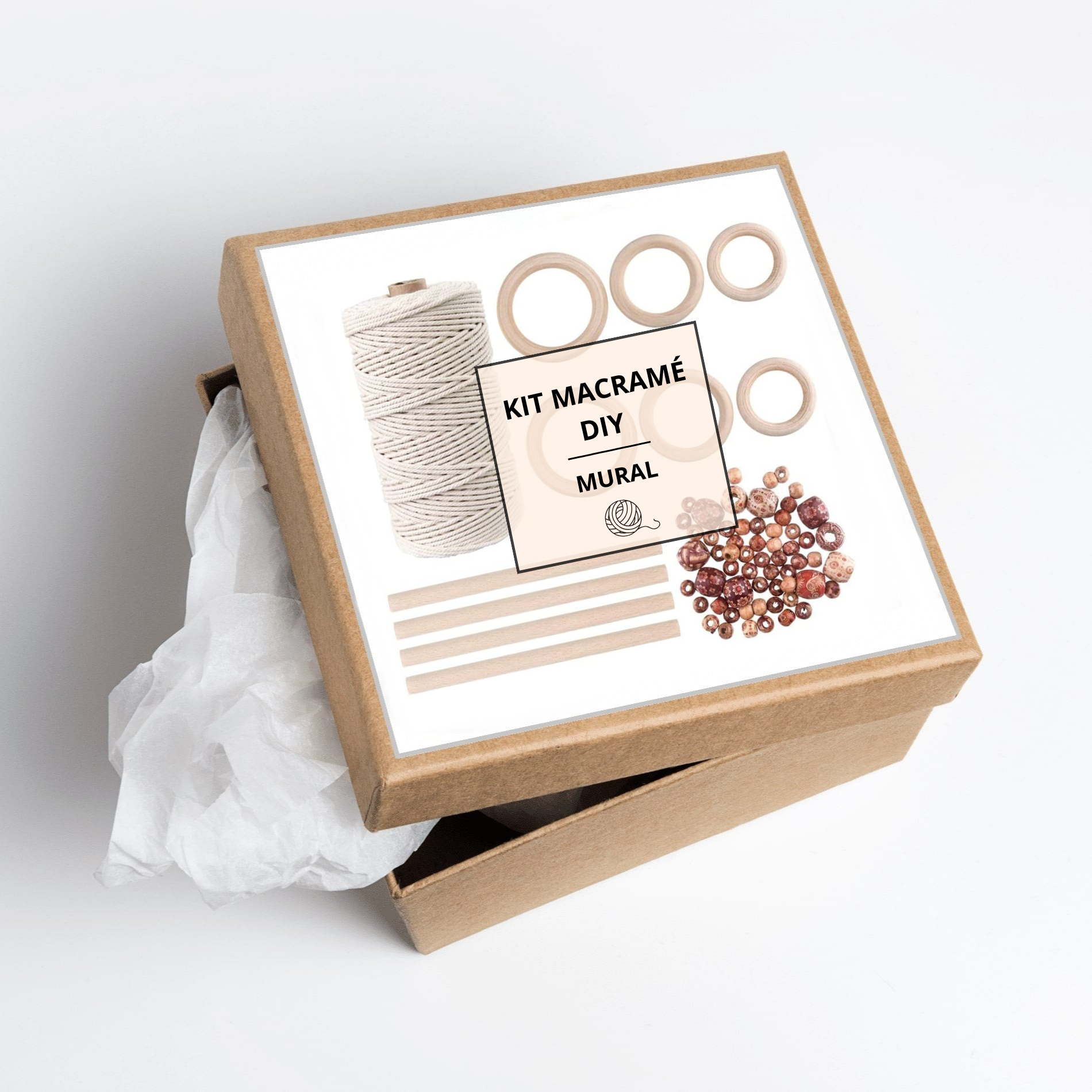 Kit Macramé Mural DIY Complet