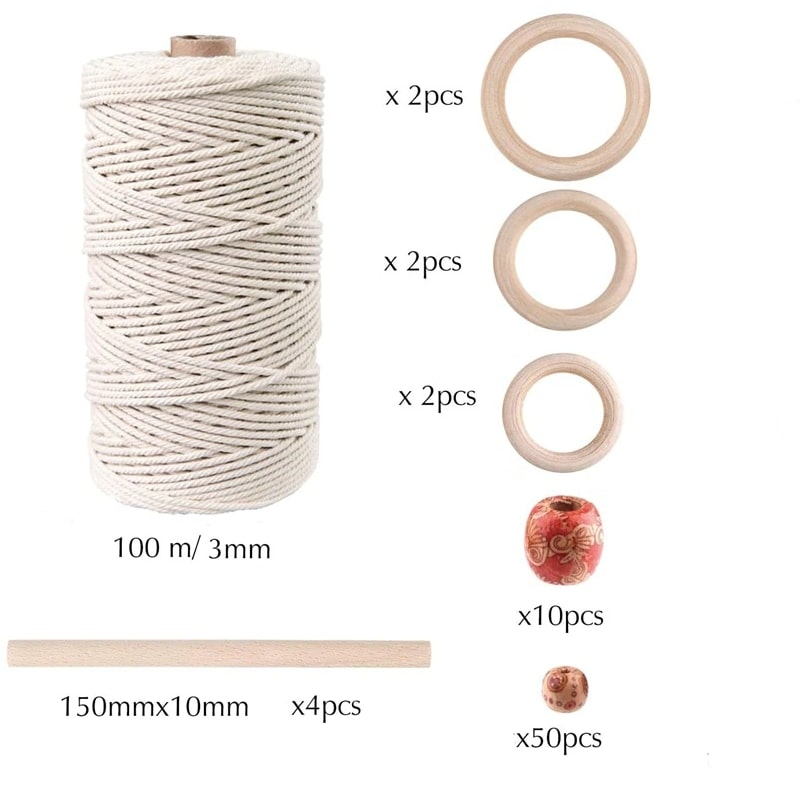 Kit Macramé Mural DIY Complet