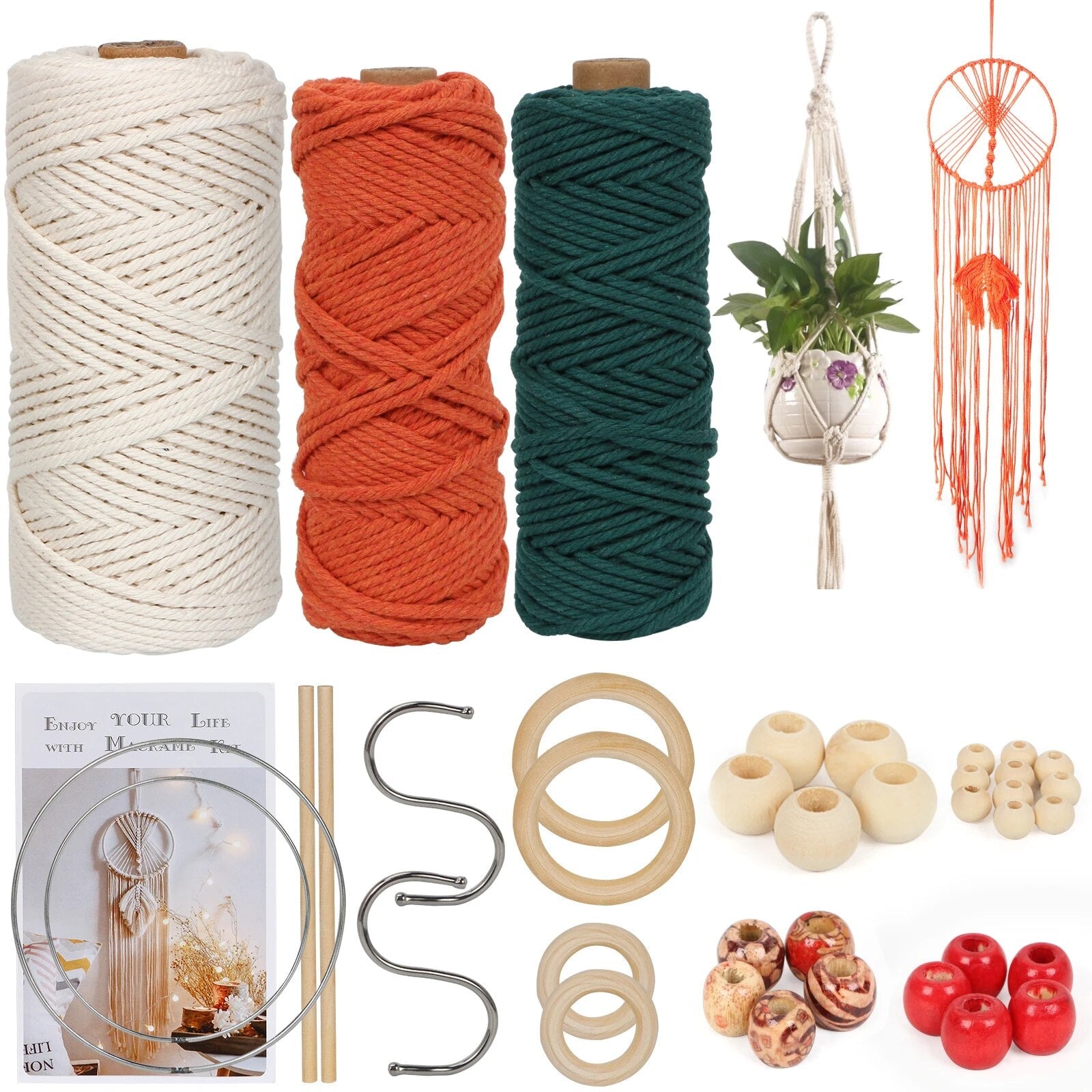 Kit Macramé Suspension Plante DIY Élégant