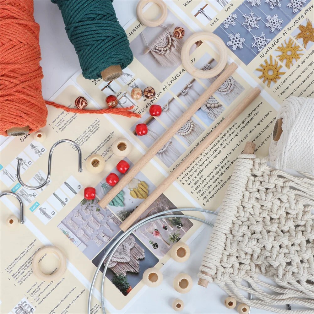 Kit Macramé Suspension Plante DIY Élégant