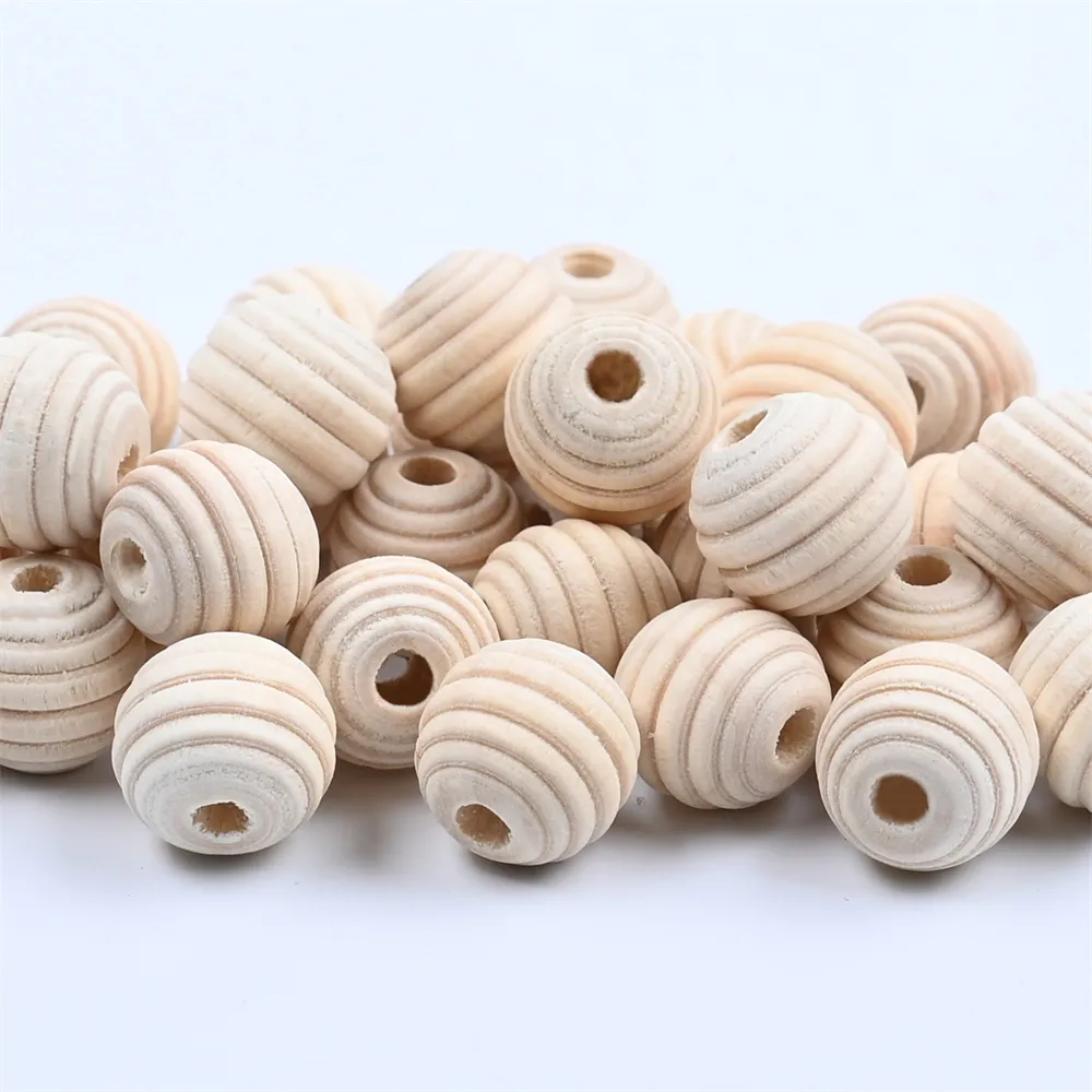 Lot de Perles en Bois DIY Macramé Qualité Supérieure