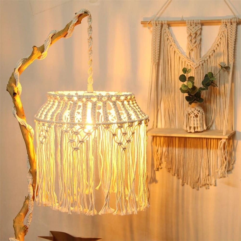 Lustre Boho Macramé Fait Main