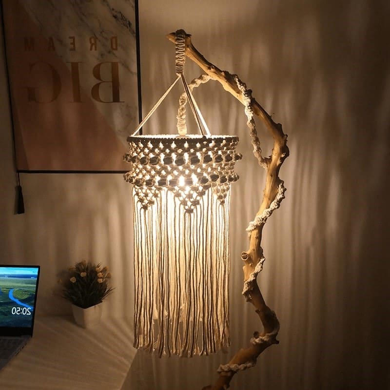 Lustre Suspendu Boho Chic Macramé