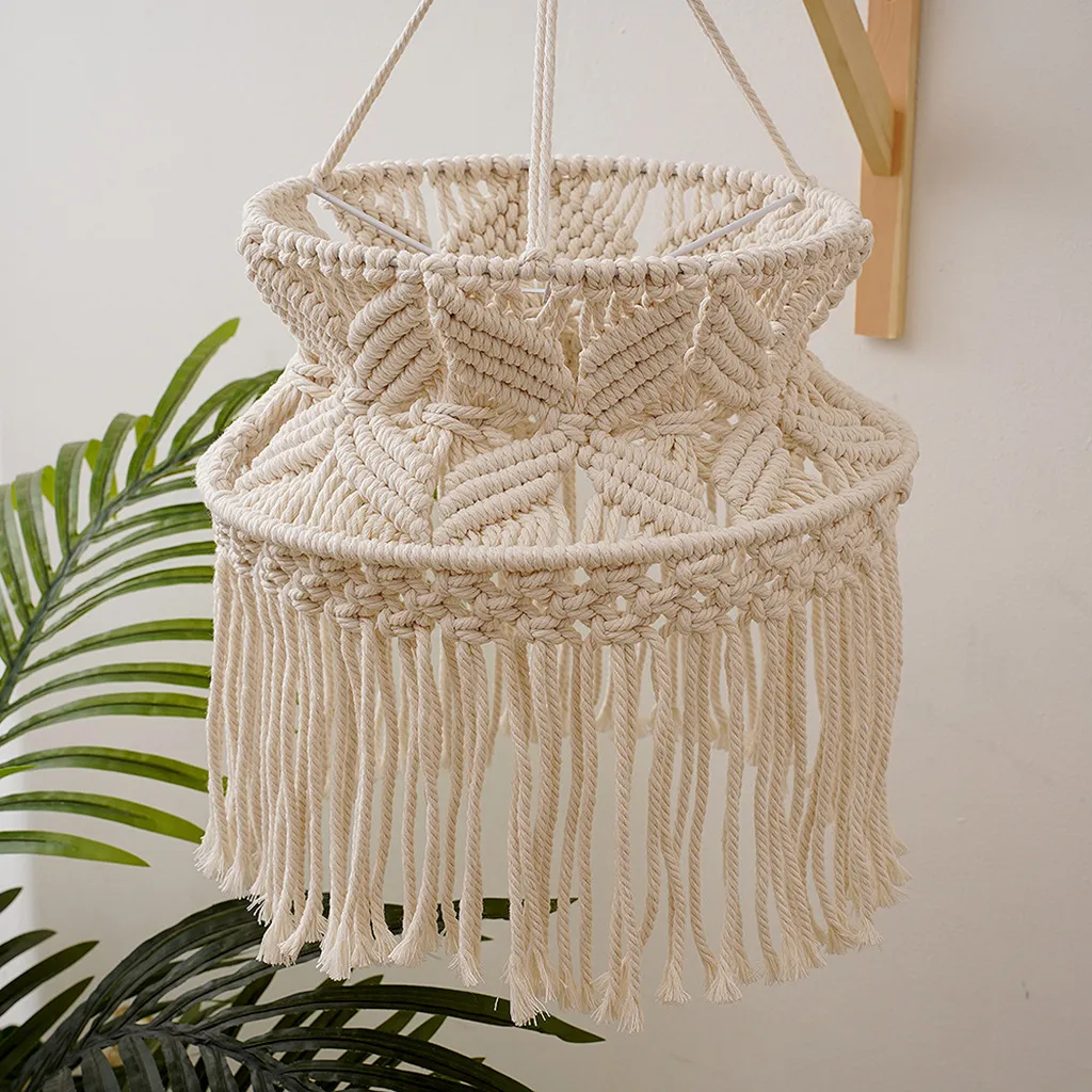 Lustre Suspendu Macramé Naturel