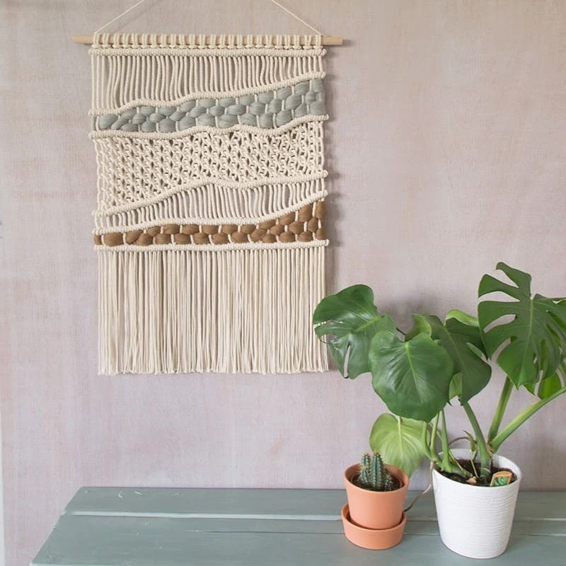 Macramé Mural Fait Main Artisanal
