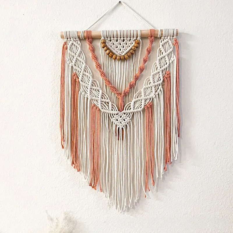 Macramé Mural Grande Taille Bicolore