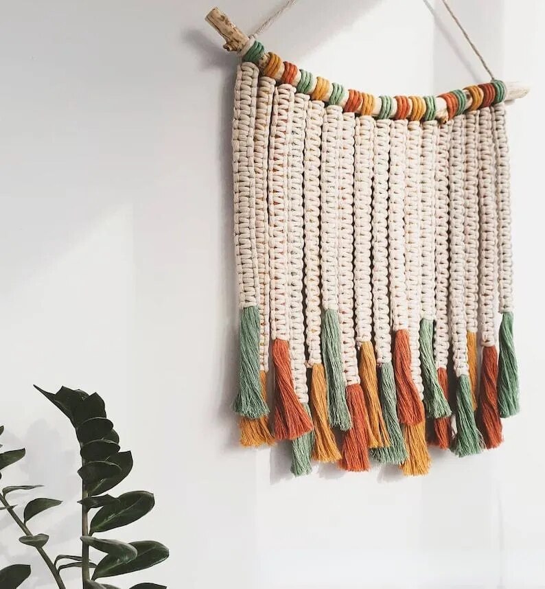 Macramé Mural Style Bohème Fait Main
