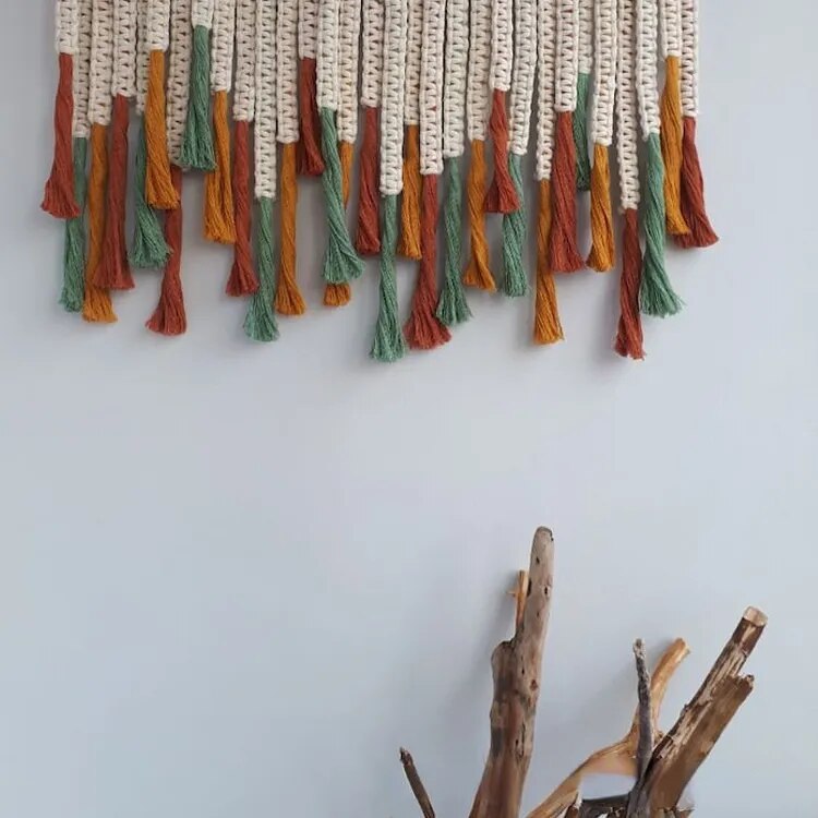 Macramé Mural Style Bohème Fait Main