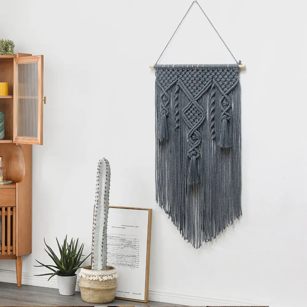 Macramé Mural Suspendu Fait Main