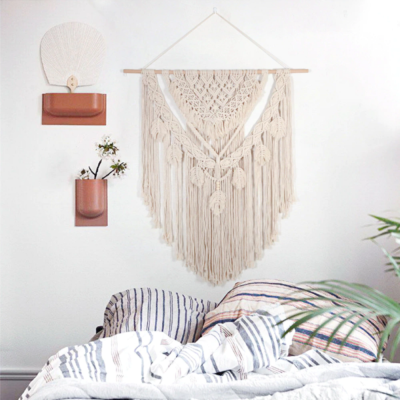 Macramé Mural XXL Coton Naturel