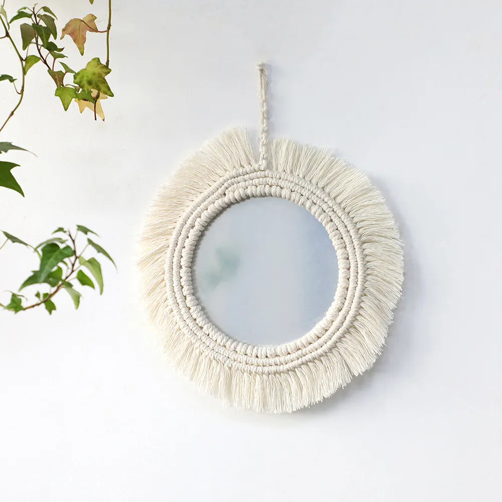 Miroir Bohème Rond en Coton
