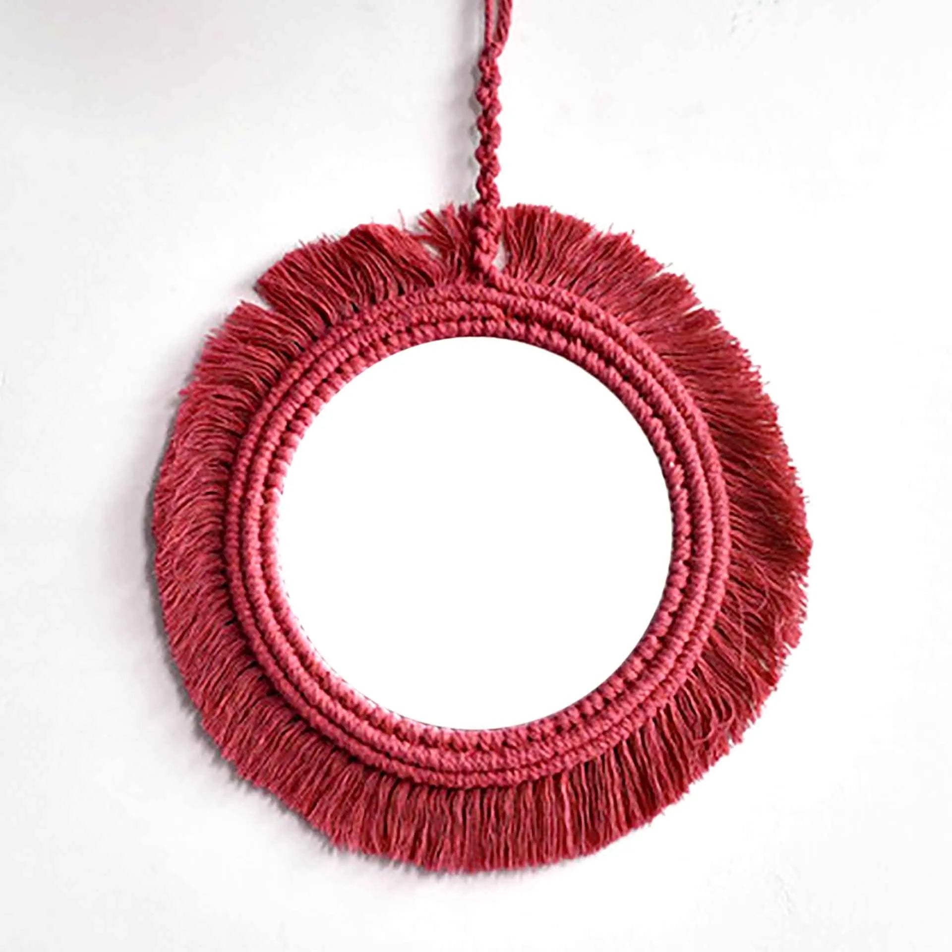 Miroir Bohème Rond en Coton