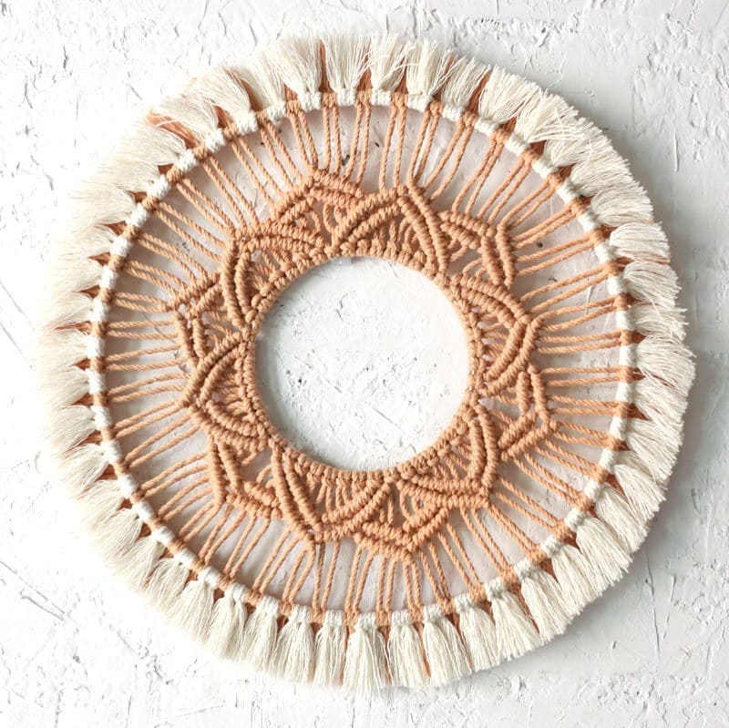 Miroir Macramé Boho Mandala