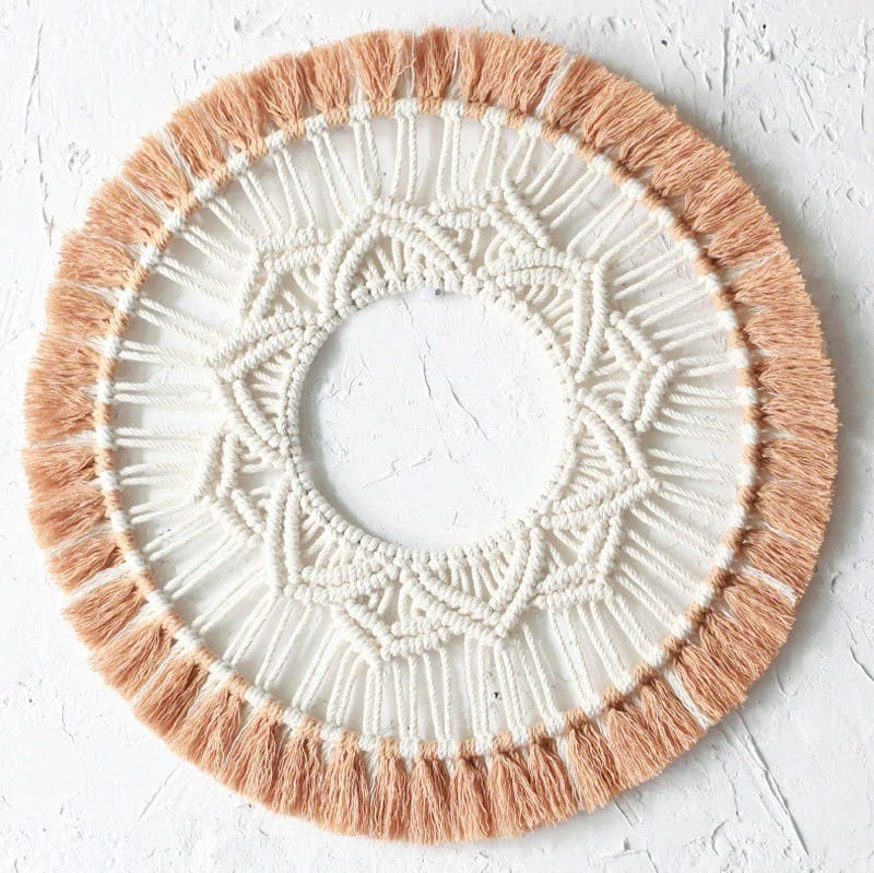 Miroir Macramé Boho Mandala