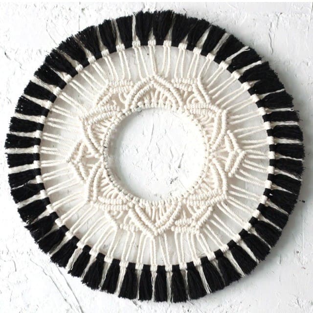 Miroir Macramé Boho Mandala