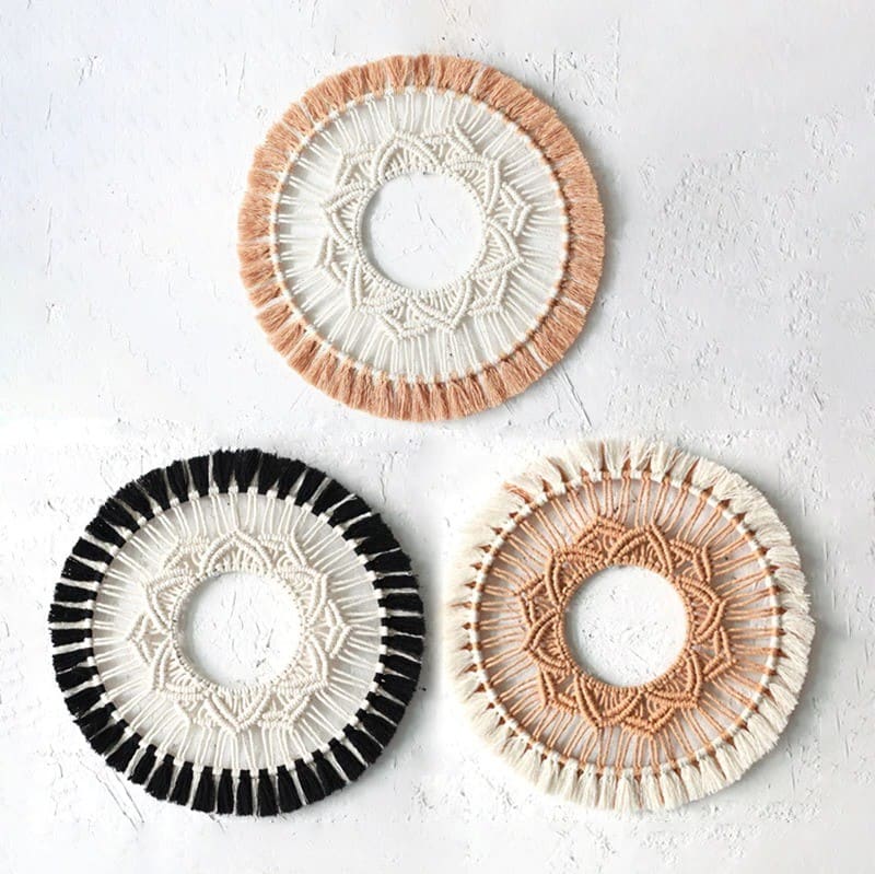 Miroir Macramé Boho Mandala
