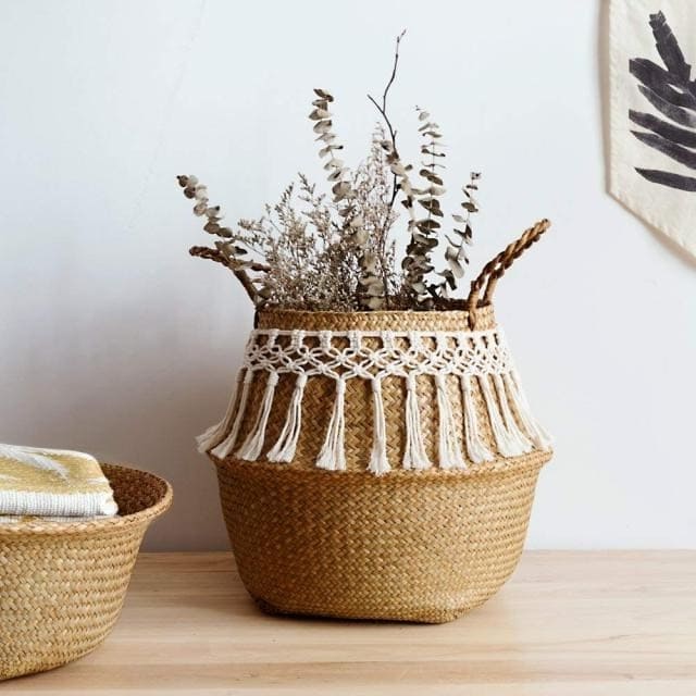 Panier Macramé Rangement Pratique