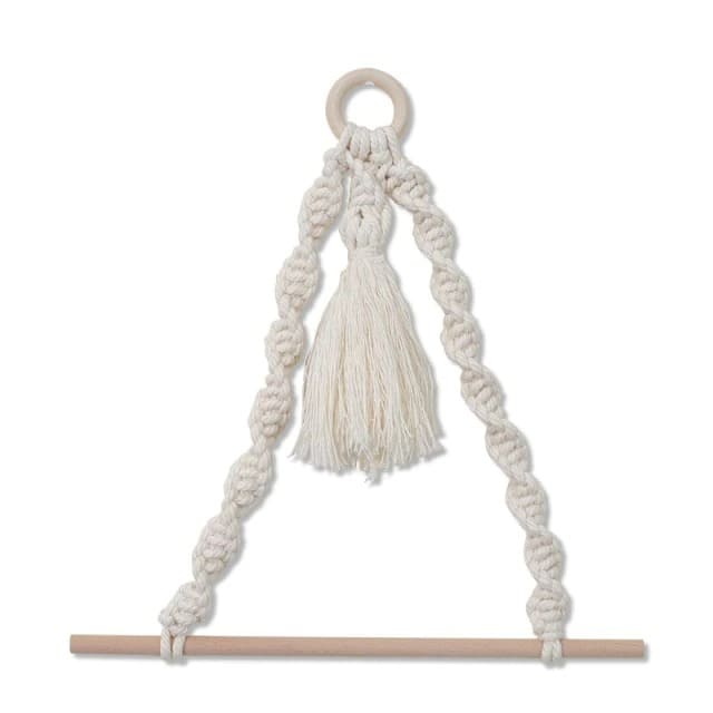 Porte Papier Toilette Macramé Pompon Fait Main