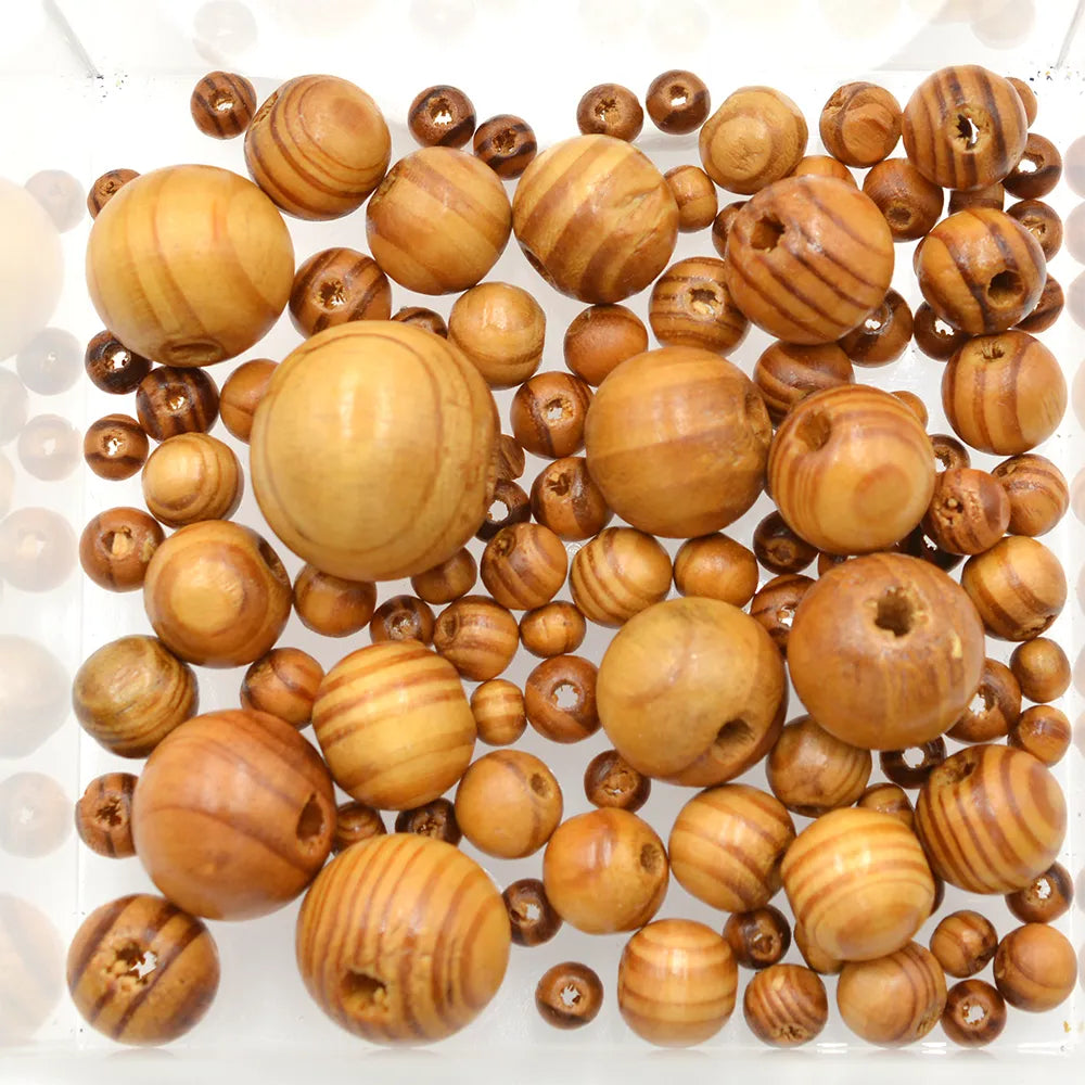 Perles Bois Naturel Macramé Authentique