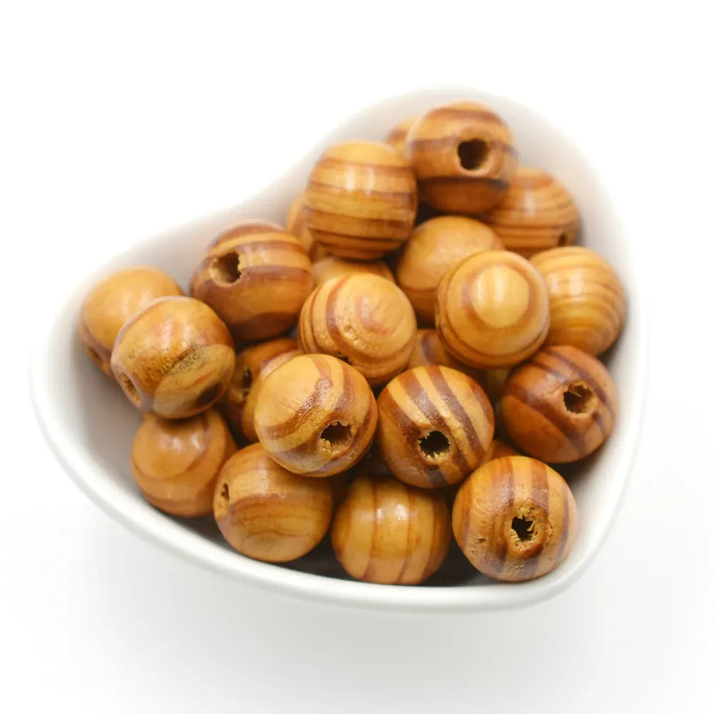 Perles Bois Naturel Macramé Authentique