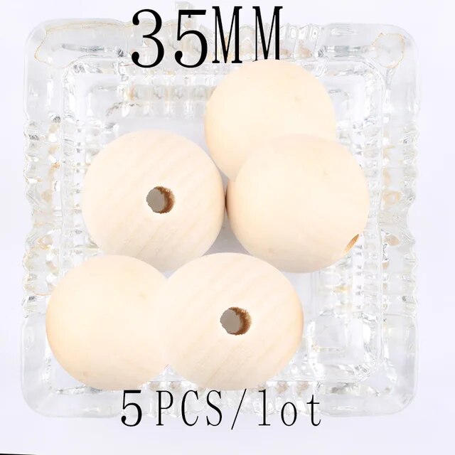 Perles en Bois DIY Macramé Naturelles