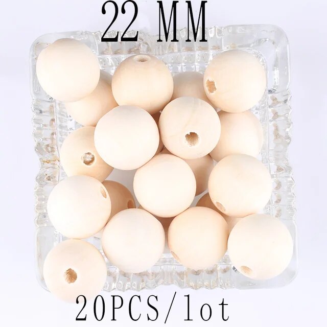 Perles en Bois DIY Macramé Naturelles