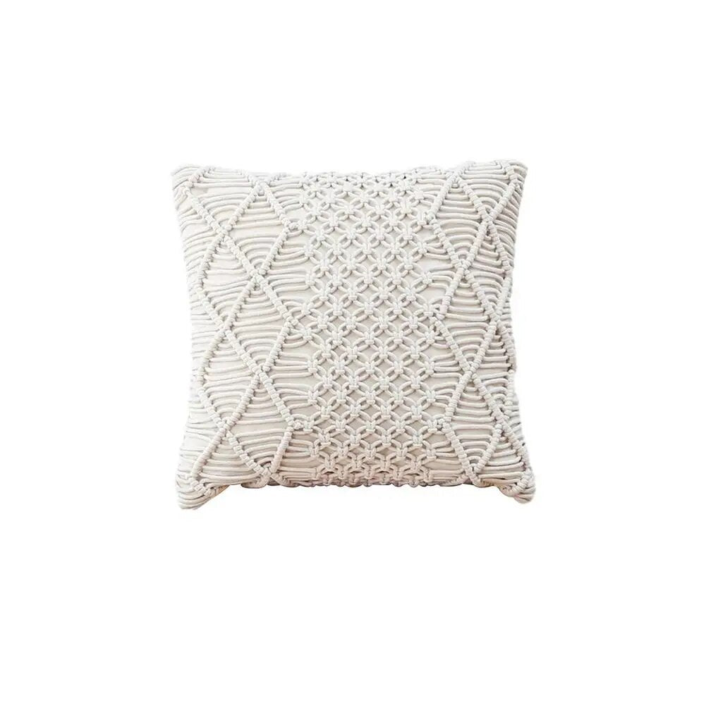 Petit Coussin Macramé Élégant