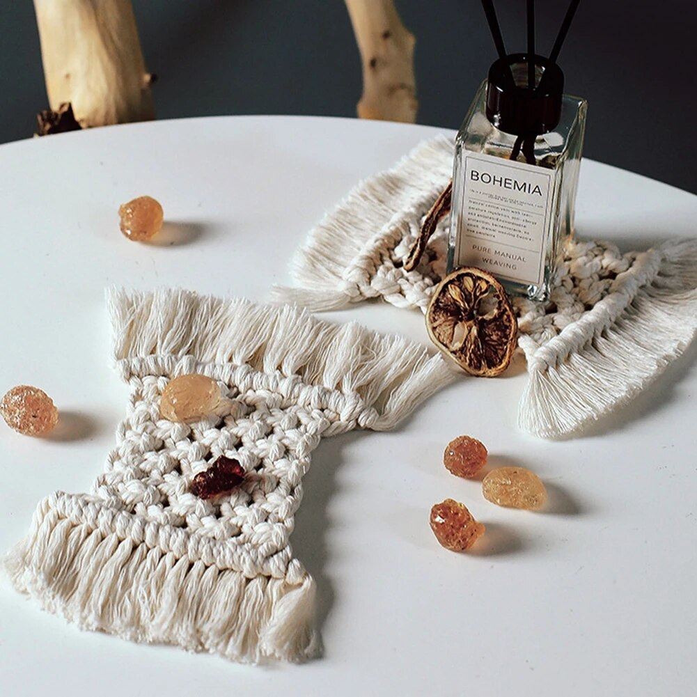 Petit Dessous de Verre en Macramé Fait Main