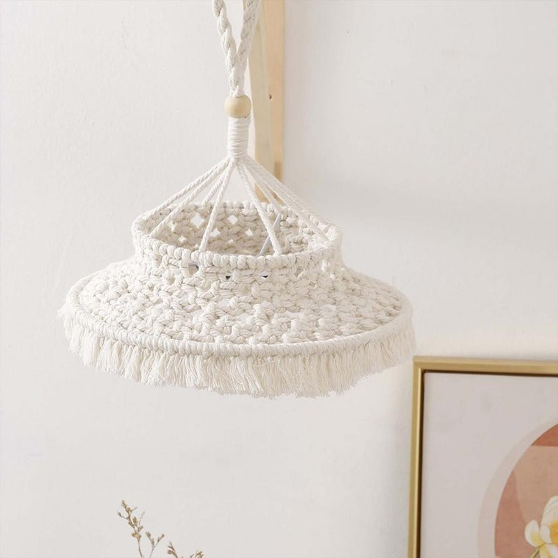 Petit Lustre Suspendu Macramé Fait Main