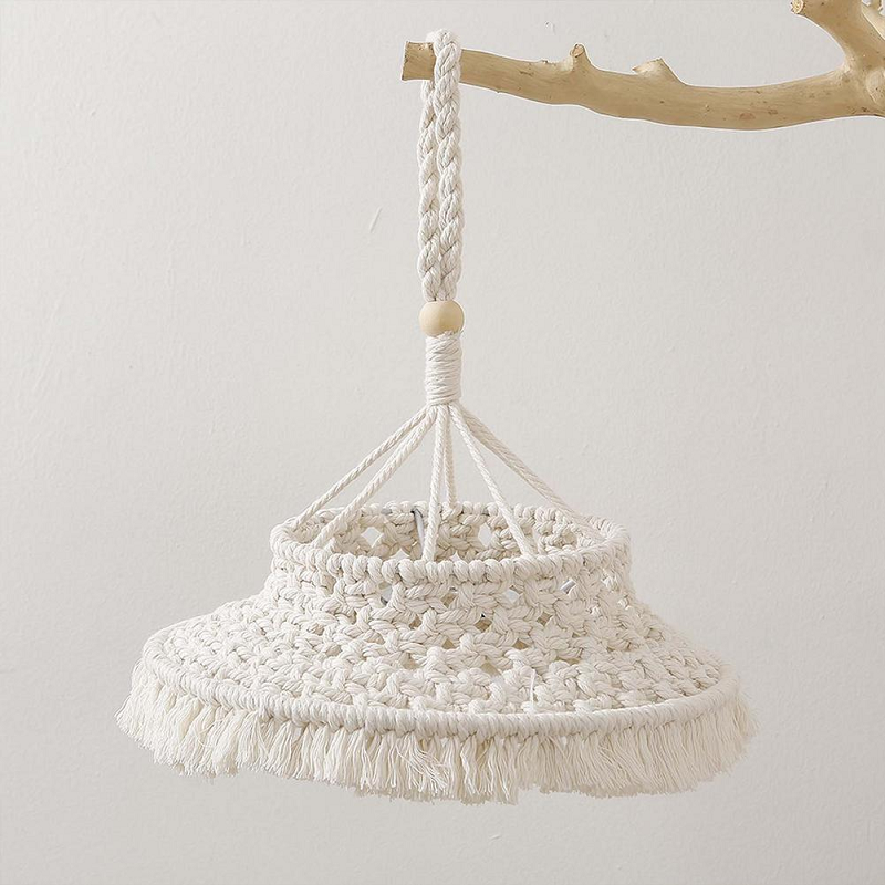 Petit Lustre Suspendu Macramé Fait Main