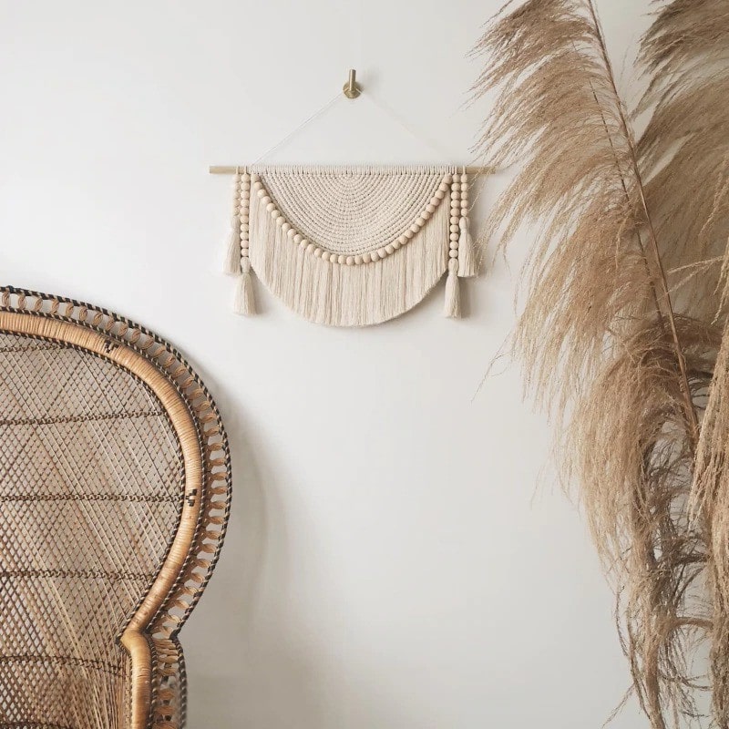 Petit Macramé Mural Bohème Naturel