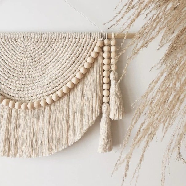 Petit Macramé Mural Bohème Naturel