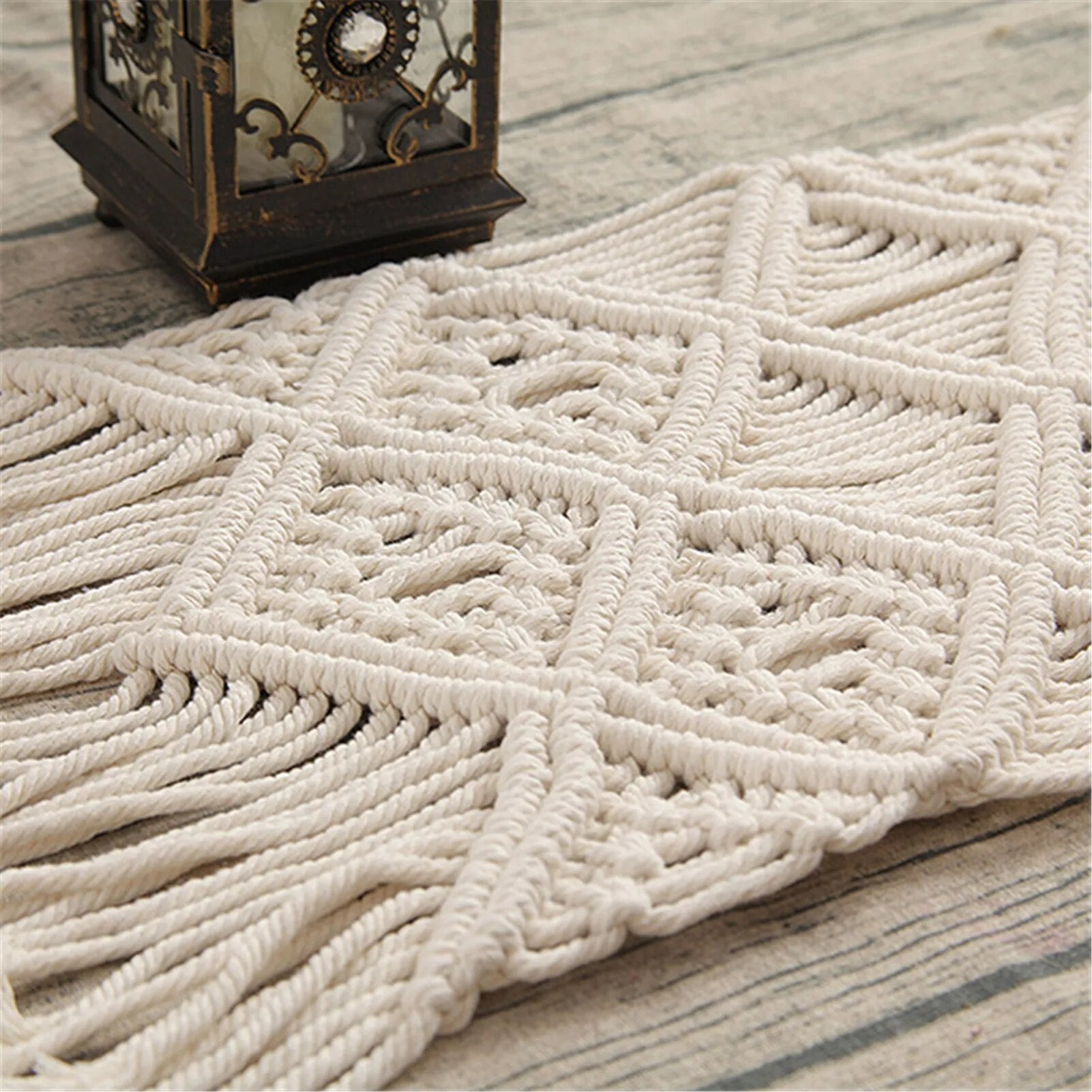 Petit Napperon Macramé Rectangulaire