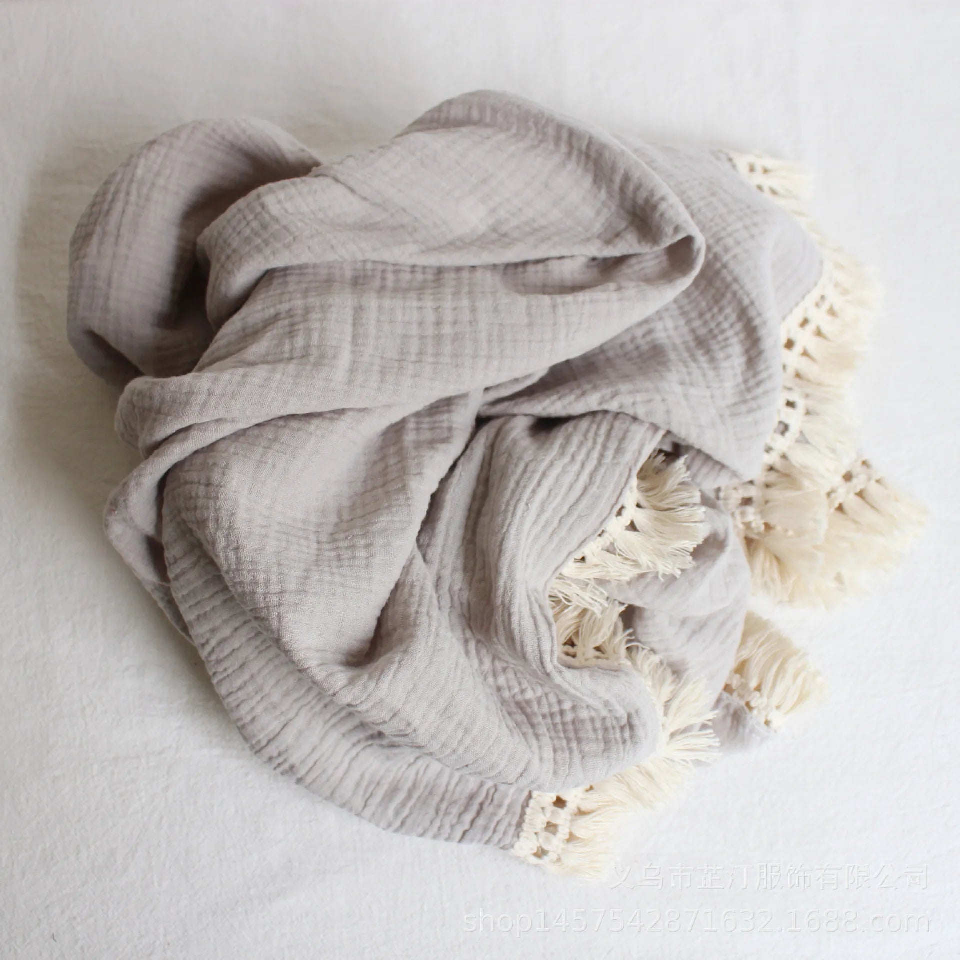 Plaid Macramé en Coton Bohème