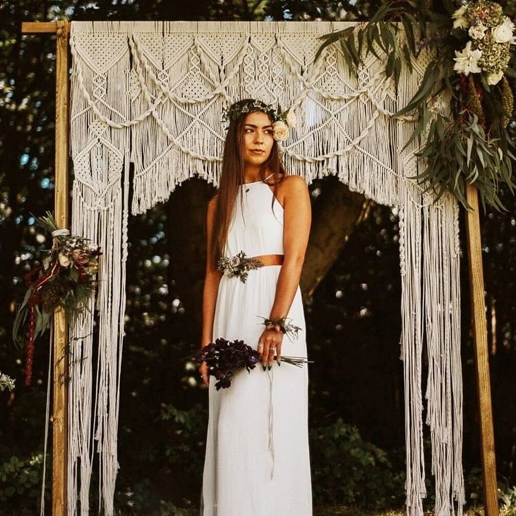 Rideau Macramé Bohème XXL d'Extérieur