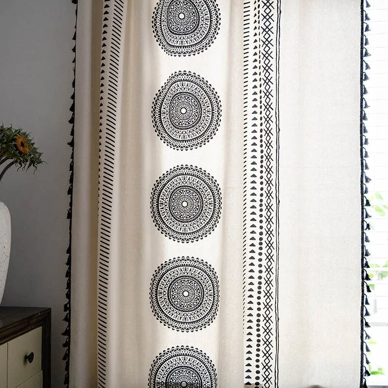 Rideau Macramé Style Bohème Coton