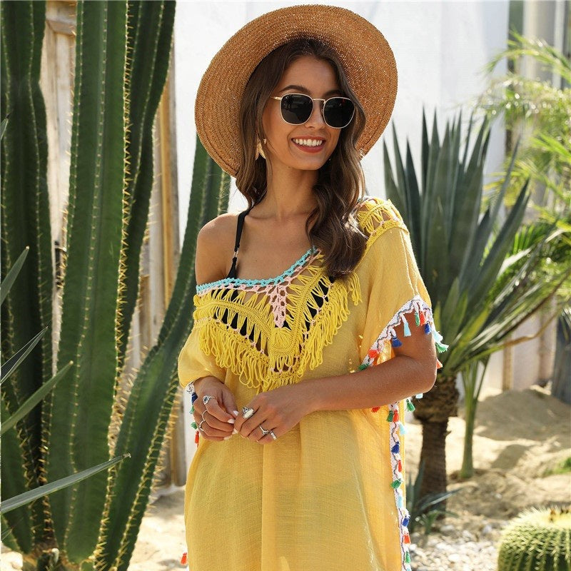 Robe d'Été Macramé Colorée