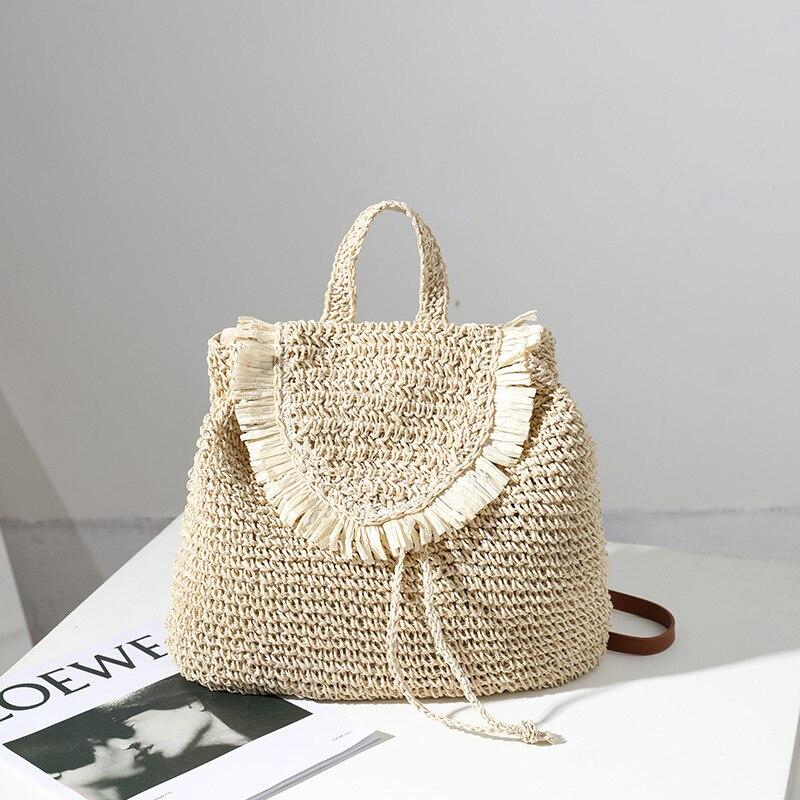 Sac a Dos Macramé Paille