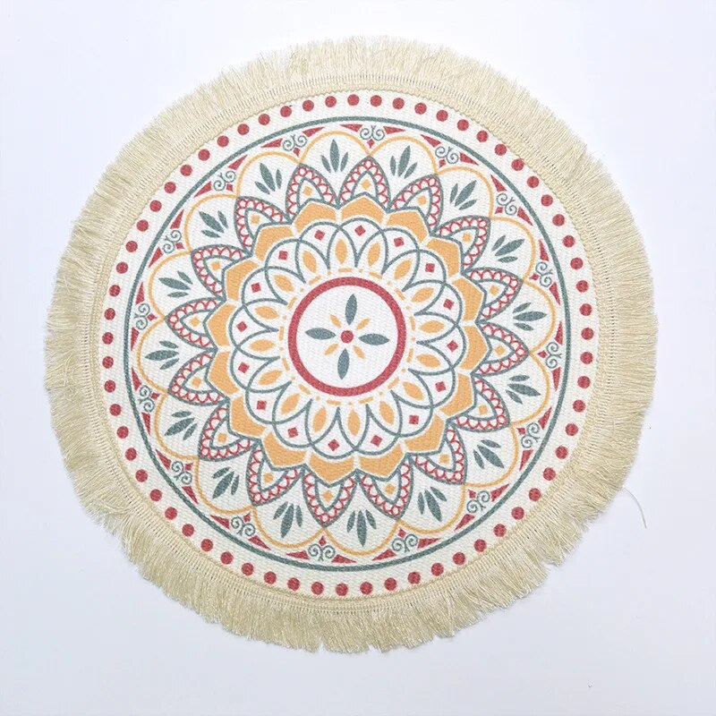 Set de Table Macramé Mandala Coloré