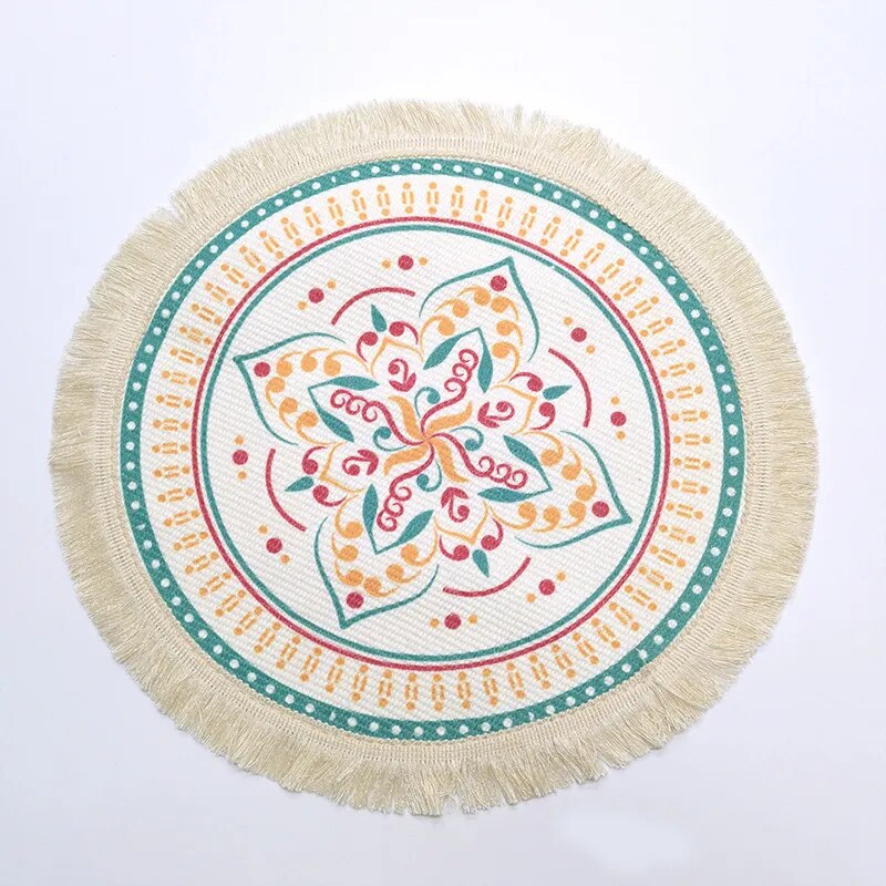 Set de Table Macramé Mandala Coloré