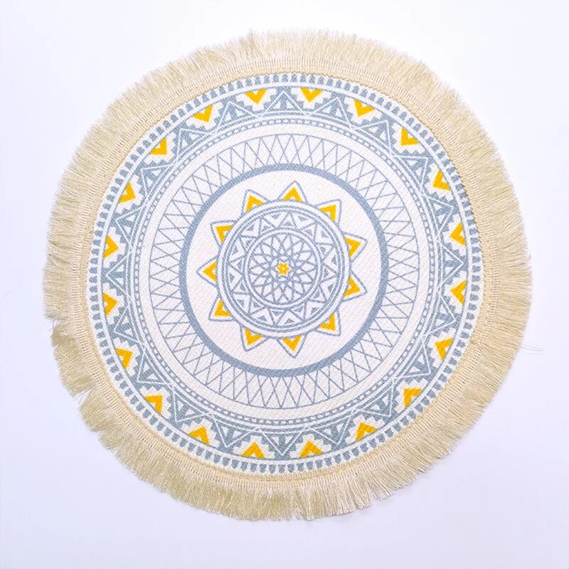 Set de Table Macramé Mandala Coloré