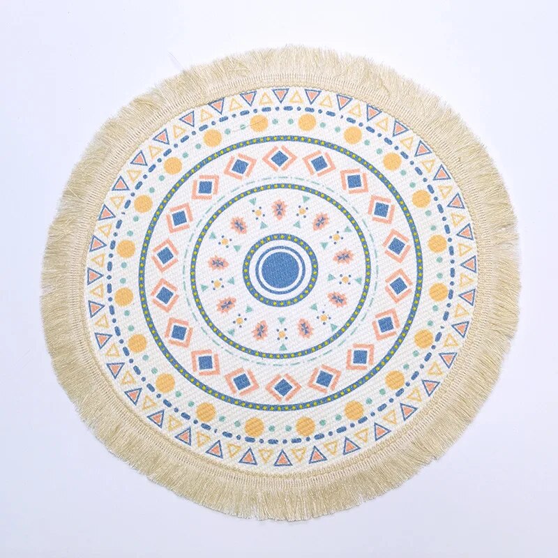 Set de Table Macramé Mandala Coloré