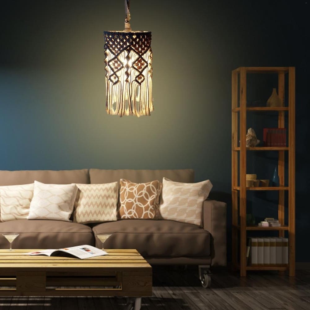 Suspension Lustre en Macramé Fait Main