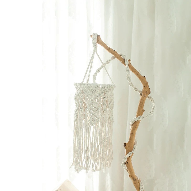 Suspension Lustre en Macramé Fait Main