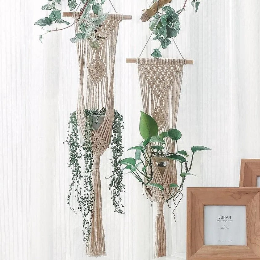 Suspension Macramé Boho Chic Fait Main