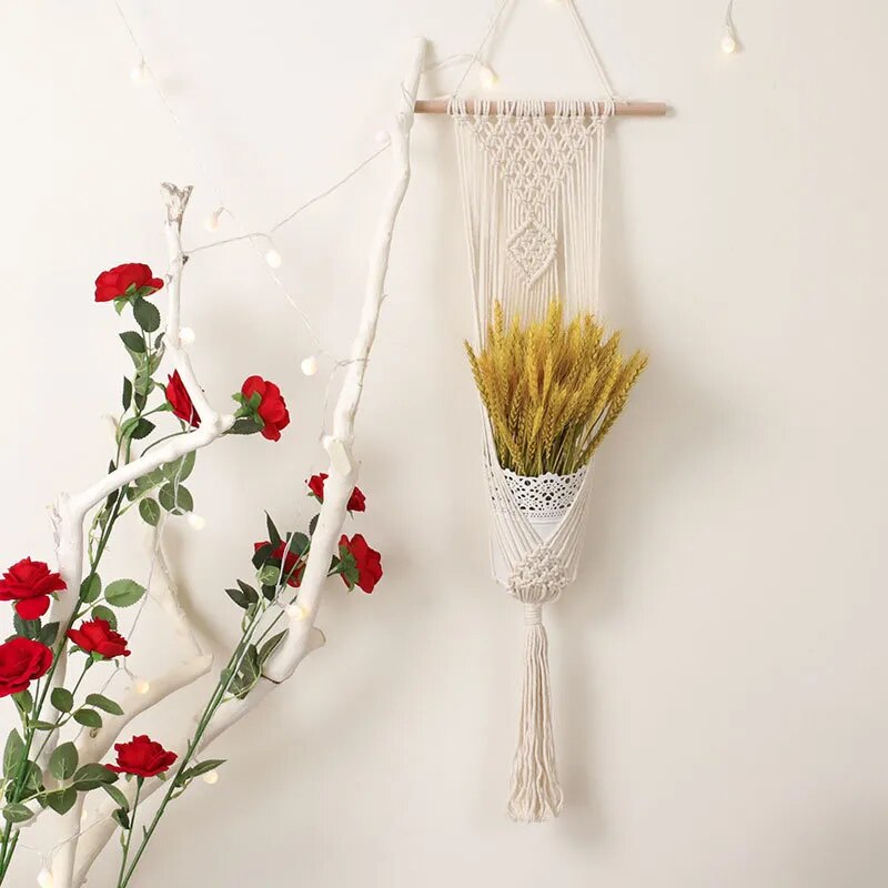 Suspension Macramé Boho Chic Fait Main